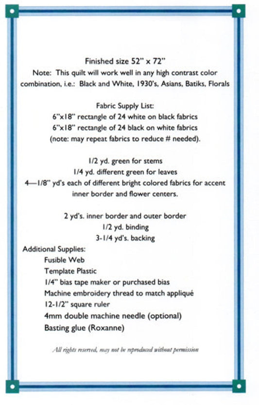 Midnight Garden Quilt Pattern