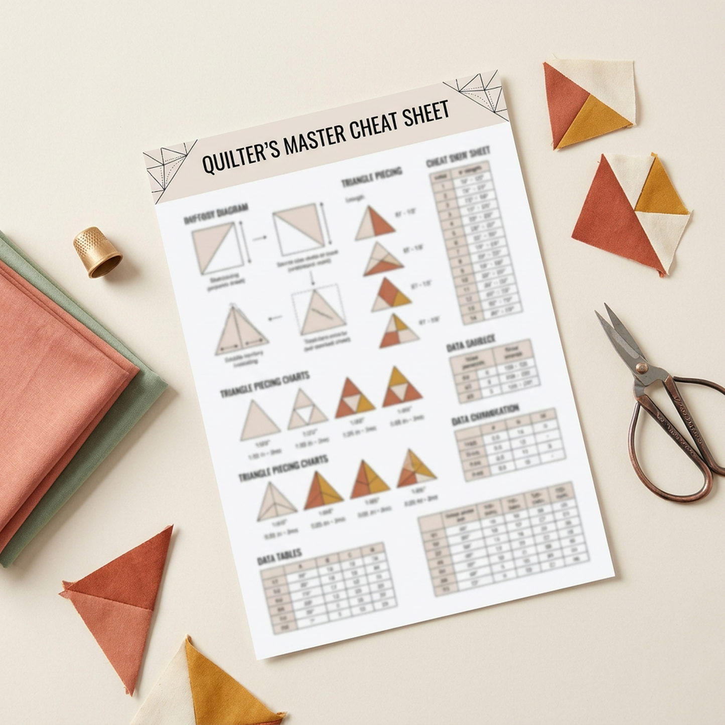 Ultimate Quilter's Master Cheat Sheet