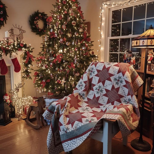 Country Christmas Stars Quilt Pattern